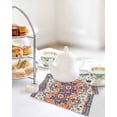 thumbnail image 4 of Boho Orange Blue Kitchen Dish Towels for Drying Dishes Set of 4, Boho Vintage Geometric Art Ethnic Waffle Weave Microfiber Hand Tea Bathroom Towels Quick Dry & Absorbent Towel 12x12, 4 of 7