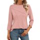 thumbnail image 2 of Blusas para mujer,Blusa informal sin mangas con cuello redondo para mujer, color liso, mezcla de algodón suave, para usar en casa, sopatenor, 2 of 8