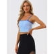 thumbnail image 4 of Disfraz de navidad Camisola de terciopelo con tirantes finos y lentejuelas brillantes para mujer Azul Claro S, 4 of 6