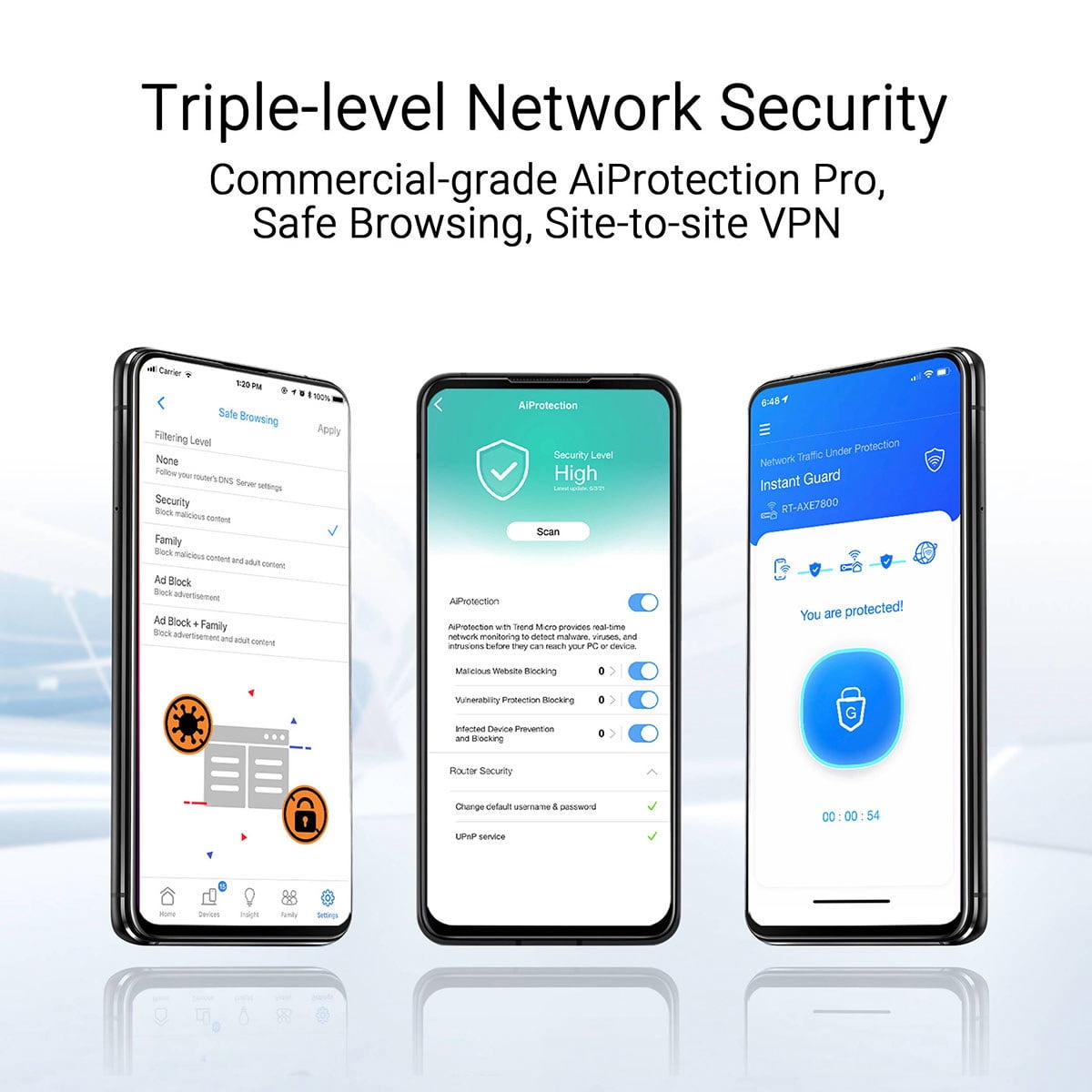 ASUS ZenWiFi BT6 Tri-Band WiFi 7 Mesh, 5800 sq ft, 2-pack, 2.5G WAN, Subscription-Free Security & Parental Controls