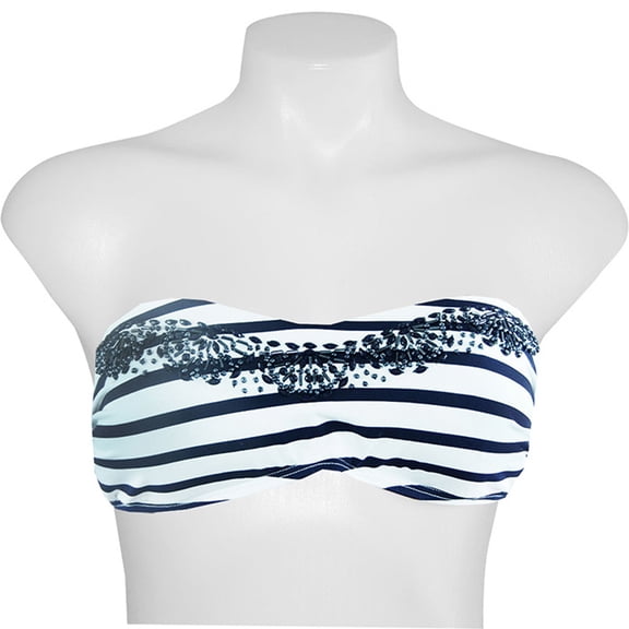Tommy Bahama Mare Stripe Beaded Bandeau Top, Mare/White, X-Large