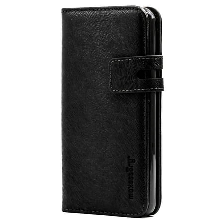 - LG G6 2017 Case, Maxessory Executive Luxury Premium Real Genuine Leather Wallet Folio Protector Carrying Cover w/ Folding Credit Card Holder
