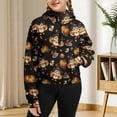 thumbnail image 7 of Chririnla Thanksgiving Turkey Cake Print Kids Blouse Shirt with Pocket Oversize Plus Size Girls Hoodies for School for Gym Size 5-6, 7 of 7