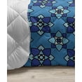 thumbnail image 3 of Mosaic Down Alternative Comforter, Geometric Shapes Repetition in Contemporary Design Neutral Color Pattern, Microfiber Quilt for All Season, 5 Sizes, Pale Grey and White, by Ambesonne, 3 of 3