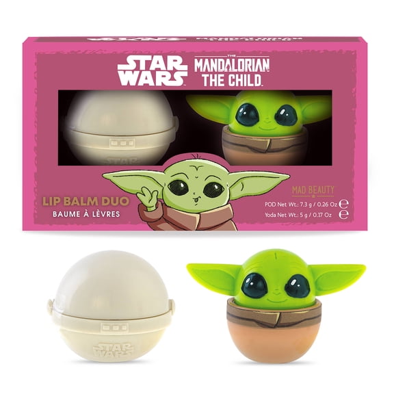 Mad Beauty Star Wars Mandalorian Grogu Hydrating Natural Lip Balm, Apple & Cherry