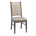 thumbnail image 3 of Weston Home Alta Wood Finish Beige Fabric Dining Chair, Set of 2, Gray, 3 of 8