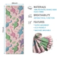 thumbnail image 2 of Pink Cartoon Dinosaurs Leaves Pattern Hot Yoga Mat Towel Non Slip for Hot Yoga - Quick-Drying Yoga Mat Cover with 4 Corner Pockets with Travel Bag - Hot Yoga Towel Non Slip 70"x26", 2 of 6