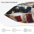 thumbnail image 3 of KLL Retro American Eagle A Decorative Throw Pillow Covers Velvet Soft for Couch Sofa Bedroom Living Room Outdoor (No pillow core)- 18"x18", 3 of 5