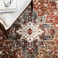 thumbnail image 6 of SAFAVIEH Herat Myrtle Oriental Area Rug, Red/Ivory, 6'7" x 6'7" Round, 6 of 8