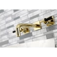 thumbnail image 4 of Kingston Brass KS6122CKL Kaiser Double-Handle Wall Mount Bathroom Faucet, Polished Brass, 4 of 8