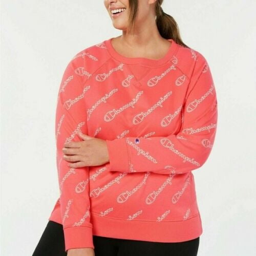 neon pink champion sweater