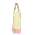 thumbnail image 6 of DALIX by DALIX Women's 12 oz. Cotton Canvas Zippered Shopping Tote, Pink, 6 of 6