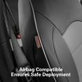 thumbnail image 4 of EKR Custom Fit F150 Car Seat Covers for 2021-2026 Ford F150 SuperCrew Lariat & 2023-2026 F250/F350/F450 SuperDuty CrewCab Lariat - Full set Leather (Black with Gray), 4 of 7