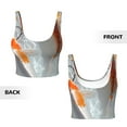 thumbnail image 5 of Fotbe Koi Fish Water Pattern Womens' Sports Bra Longline Wirefree Padded with Medium Support Sports Moisture-Wicking Workou Vest,Tank Top-X-Large, 5 of 7