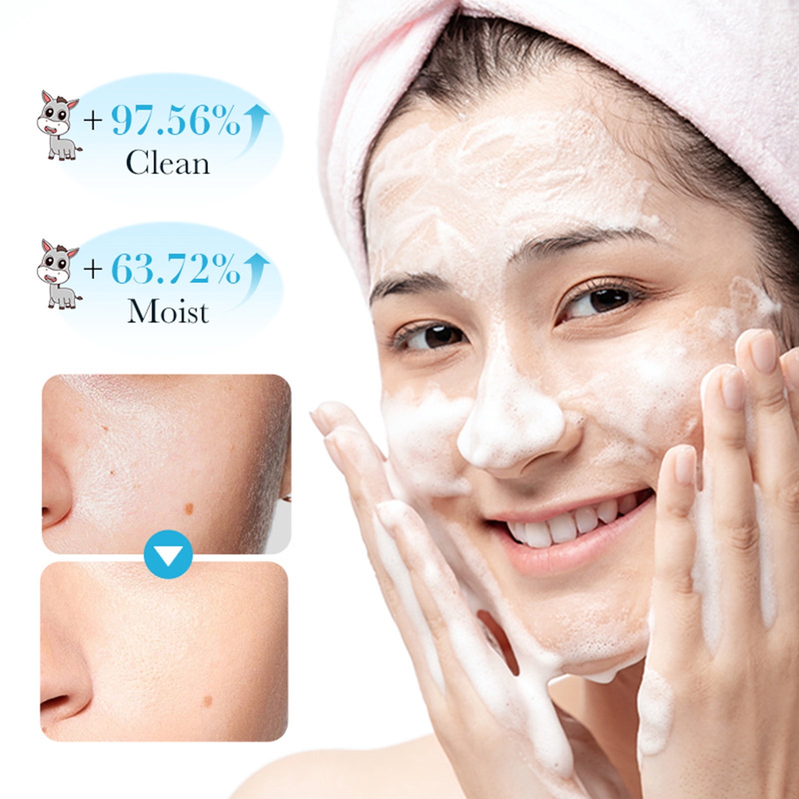 Face Wash Dry Skin Eyelash Extension Wash Foaming Face Wash down There Wash Thursday Plantation Face Wash Facial Globes Face Massage Head Remover Creme Hair for Face Mens Facial Travel Size Gentle