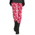 thumbnail image 2 of Outfmvch Valantine Day Legging Heart Leggings for Women Butt Lifting Leggings for Women Pantyhose for Women Hiking Pants Fleece Lined Pants Women Capris Pants for Women Hot Pink L, 2 of 6