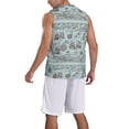 thumbnail image 5 of Easygdp Pirate Adventure Map Men's Mesh Basketball Jersey Quick Drying Sleeveless Shirts Fitted Muscle Tank Tops Sport Round Neck T-Shirt - X-Large, 5 of 9