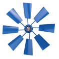 thumbnail image 6 of 1Pc Wind Spinner Decorative Windmill Iron Yard Plug-in Winnower Garden Ornament-Blue, 6 of 7