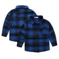 thumbnail image 5 of LYMAYTER Little Boys Girls V-Neck Shirt Toddler Kids Plaid Long Sleeve T-Shirt for 2-12 Years Baby Spring Fall Casual Shirt, 5 of 9