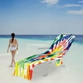 thumbnail image 6 of Lounge Chair Cover Microfiber Beach Chair Cover，Microfiber Chaise Lounge Chair Towel Covers for Sun Lounger Pool Sunbathing Beach Hotel Vacation,Easy to Carry Around,No Sliding,Tie-Dye, 6 of 6