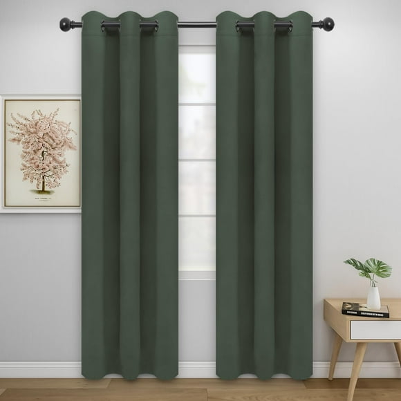 Cortina Easy-Going Blackout, 2 paneles, 86 x 183 cm, color verde