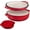 Red, variant on Bruntmor | 2-In-1 Enameled Cast Iron Cocotte Double Braiser Pan With Grill Lid