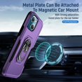thumbnail image 4 of Sumao for iPhone 13 Case with Ring,Military Grade Shockproof Liquid Silicone Slim Phone Case-Purple+black, 4 of 10