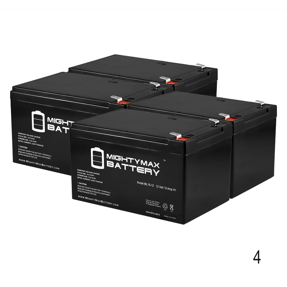 12V 15AH Battery Replacement for Go Go Elite Traveller SC44E 4 Pack 12V 15AH Battery Replacement for Go Go Elite Traveller SC44E 4 Pack
