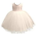 thumbnail image 5 of Satin Tulle Flower Girl Dress With Bow Knot For Birthday Wedding Flower Girl Dress, 5 of 5
