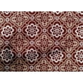 thumbnail image 4 of oneOone Cotton Cambric Dark Red Fabric Floral & Tiles Moroccan Quilting Supplies Print Sewing Fabric By The Yard 56 Inch Wide, 4 of 4