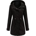 thumbnail image 4 of Lightweight Rain Jacket With Hood For Women - Active Outdoor Trench, 4 of 5