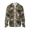 thumbnail image 1 of Balery Farm Animals Sudadera ligera de manga larga con capucha y protección solar UPF 50+ para hombre y mujer, ideal para pesca y running-XX-Large, 1 of 7