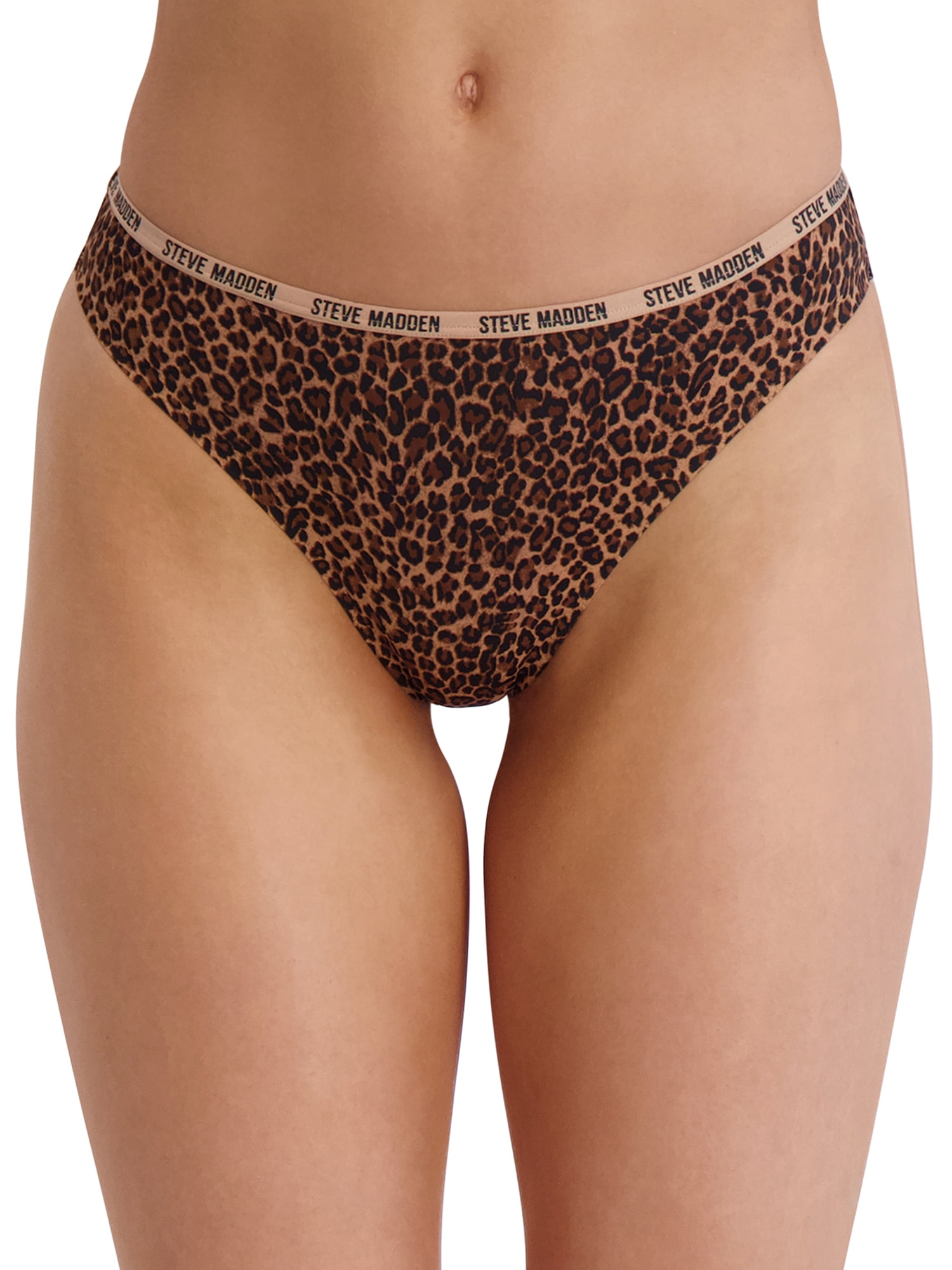 Steve Madden Women's Microfiber Thong Panties, 5-Pack, Sizes S-XL