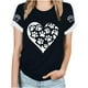 thumbnail image 1 of Tops Y Blusas de las Mujeres Estampadas Cuello Redondo Manga Corta, Poliéster Casual Top para Diario, Fiesta Y Todas las Estaciones, 1 of 8