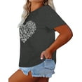 thumbnail image 2 of XCHQRTI Love Shirts for Womens Plus Size Graphic Tshirt Short Sleeve Valentine's Day Tee Oversized Casual Summer Tops, 2 of 4