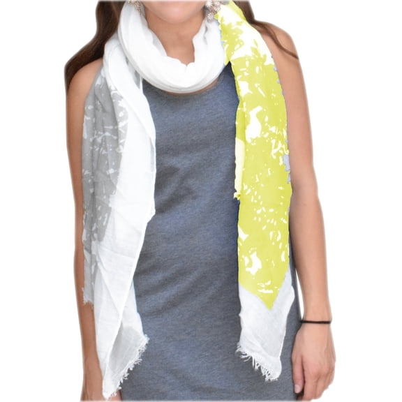 Peach Couture Classic faded nature tree floral boho fringe scarf shawl wrap
