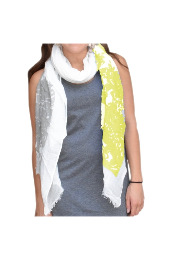 Classic faded nature tree floral boho fringe scarf shawl wrap