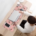 thumbnail image 3 of Long Mouse Pads for Desk,Pink Cow Strawberry Hat Pattern Desk Mats on Top Of Desks, Desk Mouse Pad Extra Large with 3mm Non-Slip Base and Stitched Edge for Gaming,Office,Work,Home 31.5"x11.8", 3 of 6