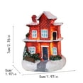 thumbnail image 2 of Christmas Village LED Lighted Houses Set, Indoor Room Decor Collectible Buildings, Festive Holiday Home Decoration,A, 2 of 6