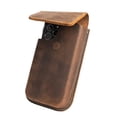 thumbnail image 1 of Funda de cuero para teléfono celular con clip para cinturón, funda con tapa para iPhone 14 13 12Pro Max, funda universal para teléfono grande, marrón oscuro, 1 of 4