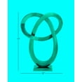 thumbnail image 3 of DecMode Aluminum Modern Loop Sculpture, Grey, 3 of 4