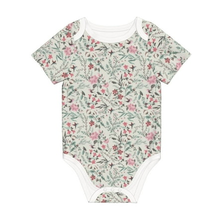

Matuu Fairy Floral for Baby Short-Sleeve Bodysuit Soft Cotton Comfortable and Breathable Perfect for Newborns and Infants