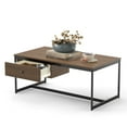 thumbnail image 7 of Manora Coffee Table with Storage Drawers, Wooden Farmhouse Rectangular Center Table for Living Room, 7 of 7