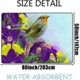 thumbnail image 2 of Dreamtimes Lightweight Soft Area Rugs Bird On Blooming Purple Flower Floor Mat for Kids Playing Room Hardwood Floor Living Room 80 x 58 inch Nursery Rugs, 2 of 6