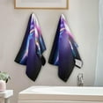 thumbnail image 4 of SKYSONIC Galaxy Soft Hand Towels 2-Piece Absorbent Bath Towel Decorative Fingertip Towels for Bathroom Gym Spa Hotel Beach Swimming Pool,14.4 x 28.3 inch, 4 of 7
