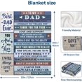 thumbnail image 3 of Laltsidws Gifts for Dad, Dad Birthday Gift, Dad Gifts from Daughter, Dad Ever Gifts, Dad Blanket for Birthday, Thanksgiving Day, Xmas, 50x60, 3 of 6