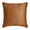 thumbnail image 3 of The HomeCentric Decorative Brown 26"x26" (65x65 cm) Pillow Covers, Faux Leather Solid, Textured Leather & Nasket Weave Leather Throw Pillows For Sofa, Solid Modern Style - Tan Effect, 3 of 3