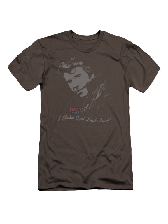 Happy Days - Cool Fonz - Premium Slim Fit Short Sleeve Shirt - Small
