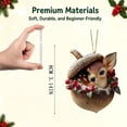 thumbnail image 5 of Forest Animal Acorn Ornaments 2D, Flat Detailed Woodland Creature Figurines in Acorn Shell, Hanging Christmas Tree Ornaments, Unique Animal Lover Gift Idea, Christmas Decor(Deer), 5 of 6