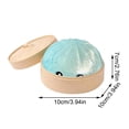 thumbnail image 3 of Dumpling Squishy Steamed Bun Slow Rising Toys, Flour Ball Prank Squeeze Fidget Toys with Basket 10ml for Adult Desk Stress Relief, 3 of 3